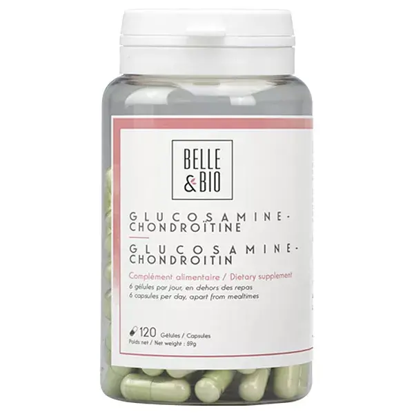 Belle & Bio Glucosamina y condroitina 120 cápsulas blandas