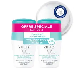 Vichy Déodorant Anti-Transpirant 48h Roll-On Lot de 2 x 50ml