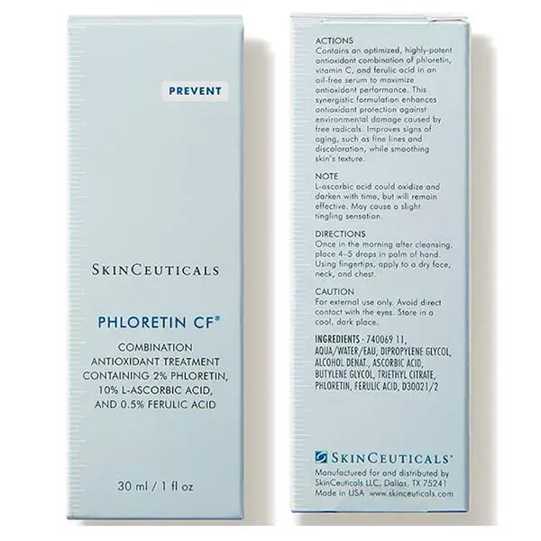 SkinCeuticals Antioxydants Phloretin CF Sérum Anti-Taches et Eclat Visage 30ml