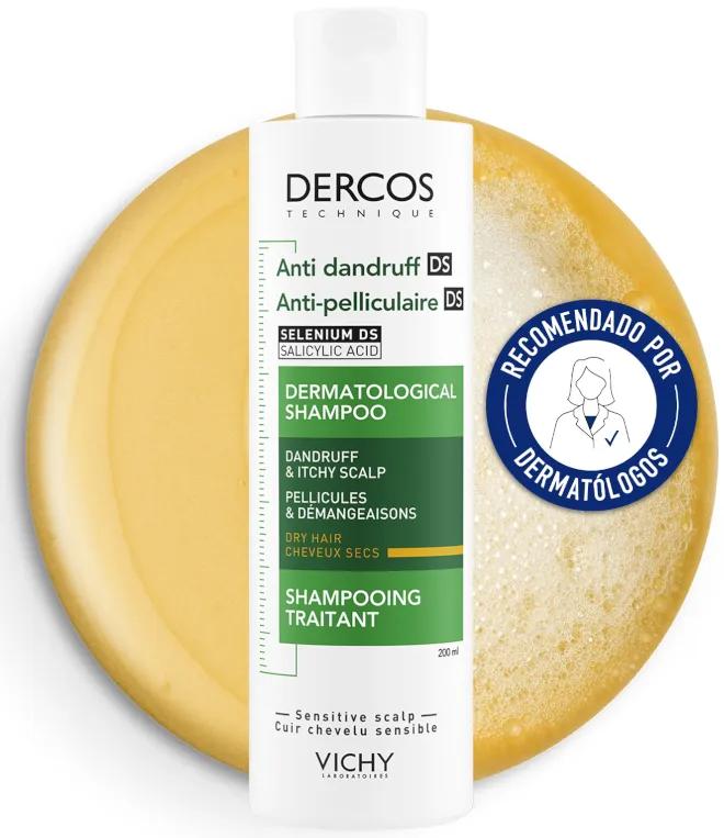 Vichy Dercos Technique Anti-Schuppen-Shampoo für trockenes Haar 200 ml