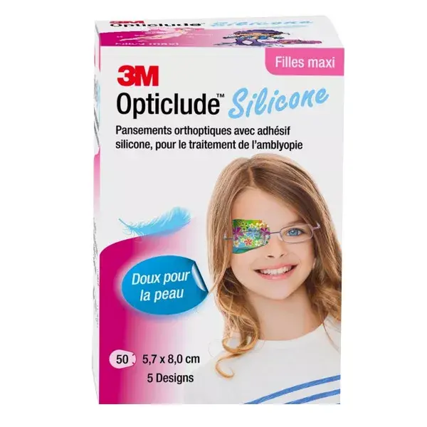 3M Opticlude Silicone Girls Maxi - Tapones Infantiles para Oídos - a partir de 4 Años -  50 Unidades
