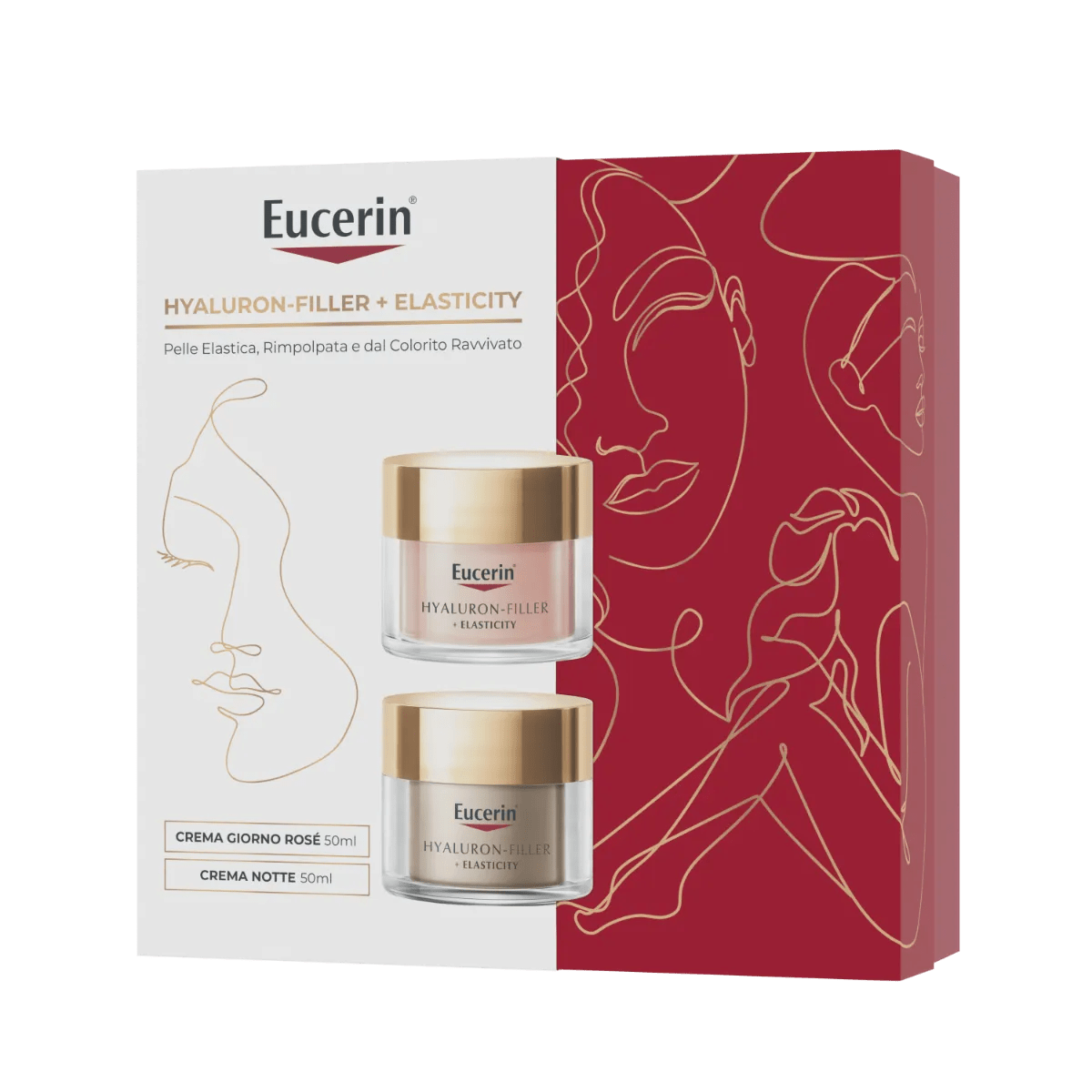 Eucerin Cofanetto Hyaluron-Filler+Elasticity Rosè Crema Antietà SPF30 + Crema Notte 50 ml