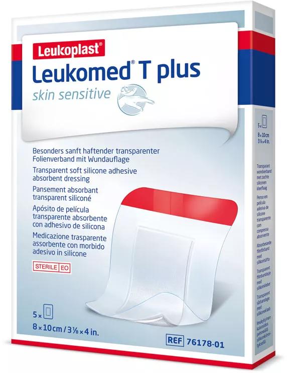 Leukomed T Plus Skin Sensitive 8 cm x 10 cm 5 uds