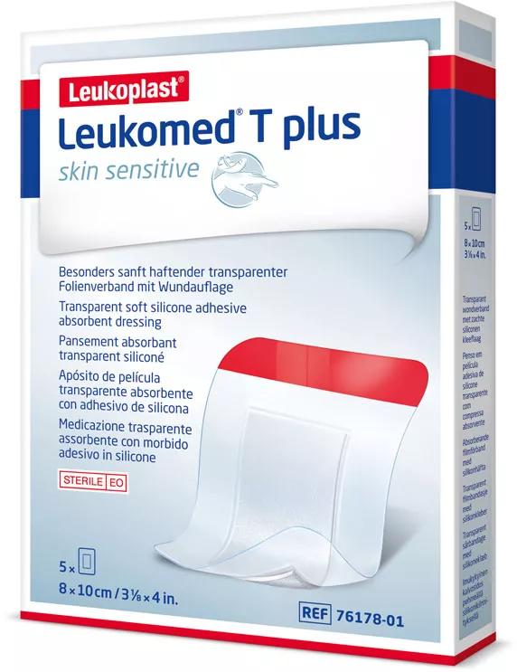 Leukomed T Plus Skin Sensitive 8 cm x 10 cm 5 eenheden