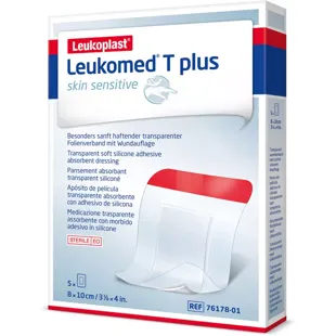 Leukomed T Plus Pele Sensível 8 cm x 10 cm 5 unidades