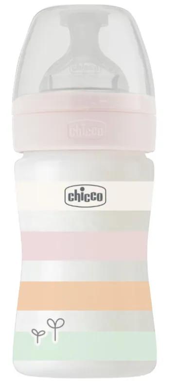 Chicco WellBeing Slow Flow Babyfles Wit +0m 150 ml