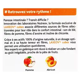 Nutreov Physcience Laxeov Cubes Transit Express Pomme Abricot 10 cubes