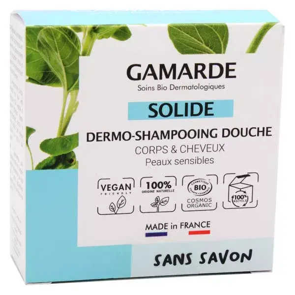 Gamarde Dermo-Solid Pain Organic Shower Shampoo 109ml
