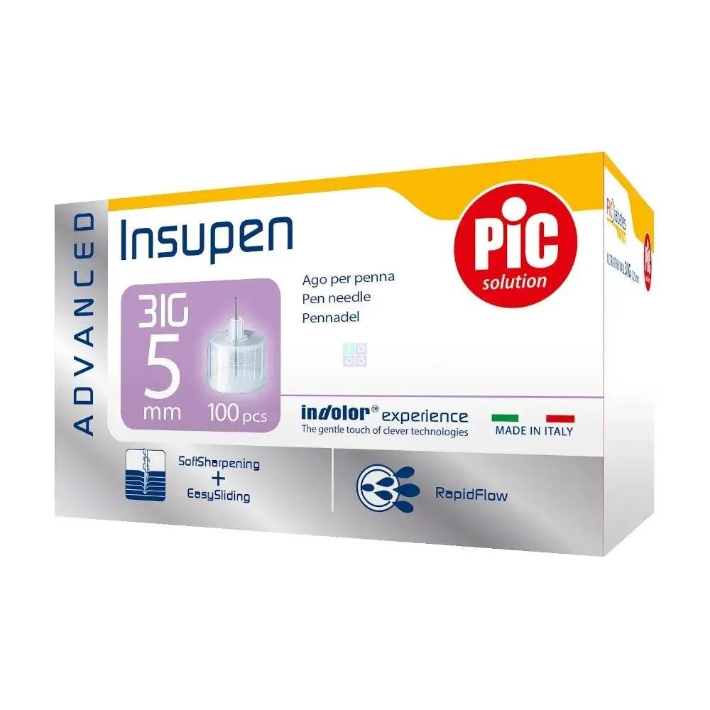 Pic Insupen Advanced Aghi Penna Per Insulina 31G 5 mm 100 Pezzi