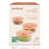 Miniland Set 3 Caixa Alimentos  deVidrio Naturround Bunny 