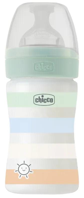 Chicco WellBeing Slow Flow Babyfles Groen +0m 150 ml