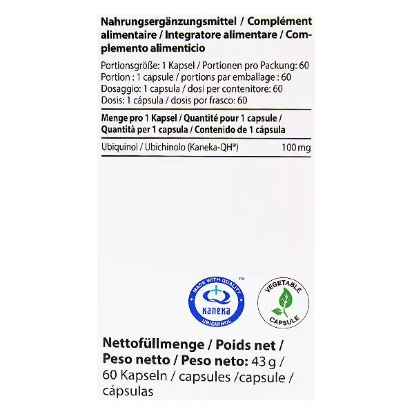 Vitality Nutritionals Ubiquinol 100mg 60 capsules
