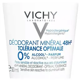 Vichy Déodorant Minéral Tolérance Optimale 48h Roll-On Lot de 2 x 50ml