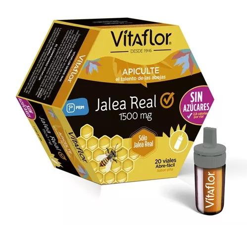 Vitaflor Jalea Real Pura Sin Azúcares 1500 mg 20 Viales
