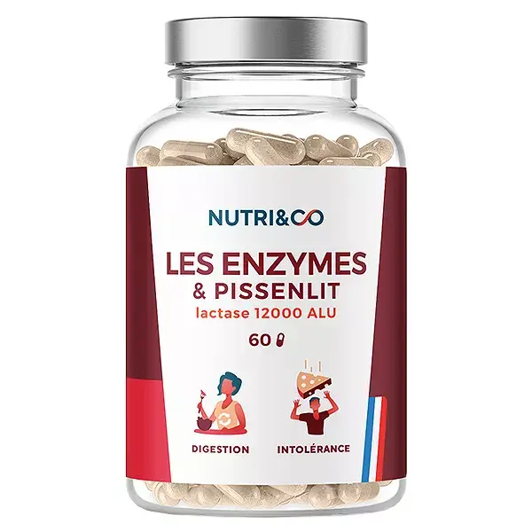 Nutri&Co Enzymes Digestives Digestion Difficile et Intolérance 60 gélules