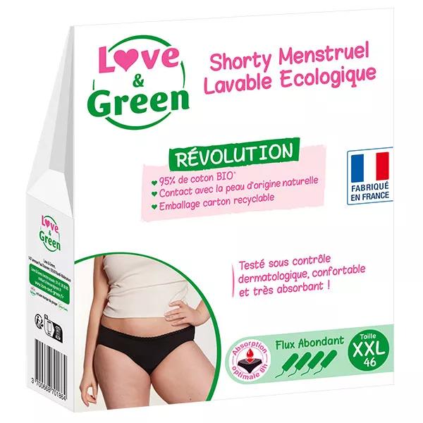 Love & Green Short Menstrual Lavable Ecológico Talla 46 Flujo Abundante