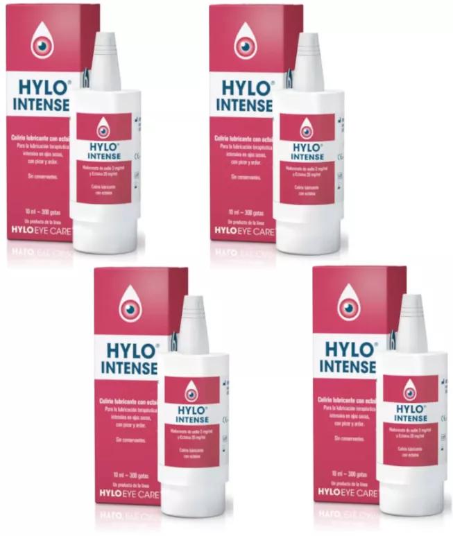 Brill Pharma Hylo Gouttes Oculaires Lubrifiantes Intenses 4x10 ml