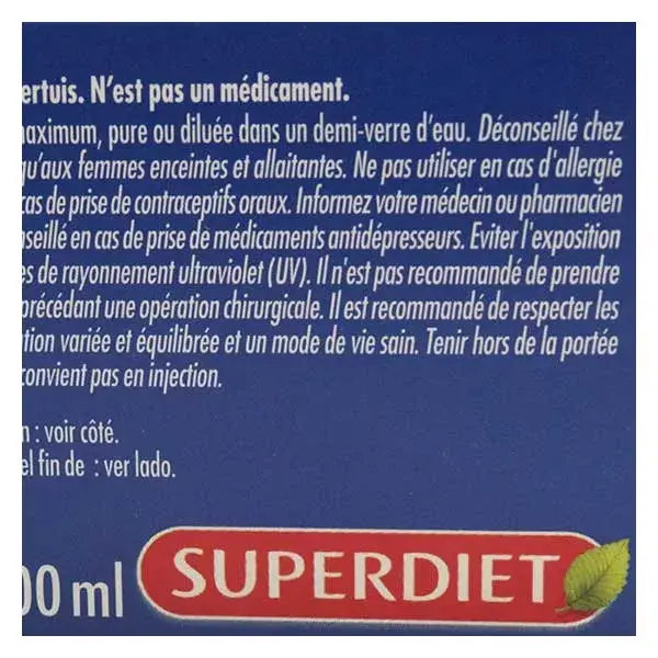 Superdiet Millepertuis Bio 20 ampoules de 15ml Pas cher