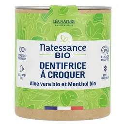 Natessance Naturel Dentrifice à Croquer Aloe Vera et Menthol Bio 80 comprimés