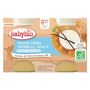 Babybio Pecora Prugna Vaniglia +6m Bio 2 x 130g