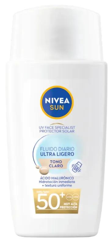 Fluide Visage Quotidien Nivea Sun Ultra Léger SPF 50+ 40 ml