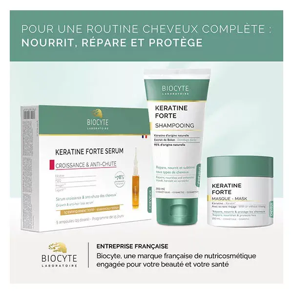 Biocyte Kératine Max Poudre à Diluer  Anti-Chute Cheveux Prêle, Biotine 20 jours