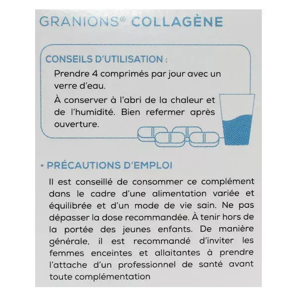 Granions Collagène Multi-Action - 60 Comprimés Pour 1 Mois - Complément Peau & Articulations