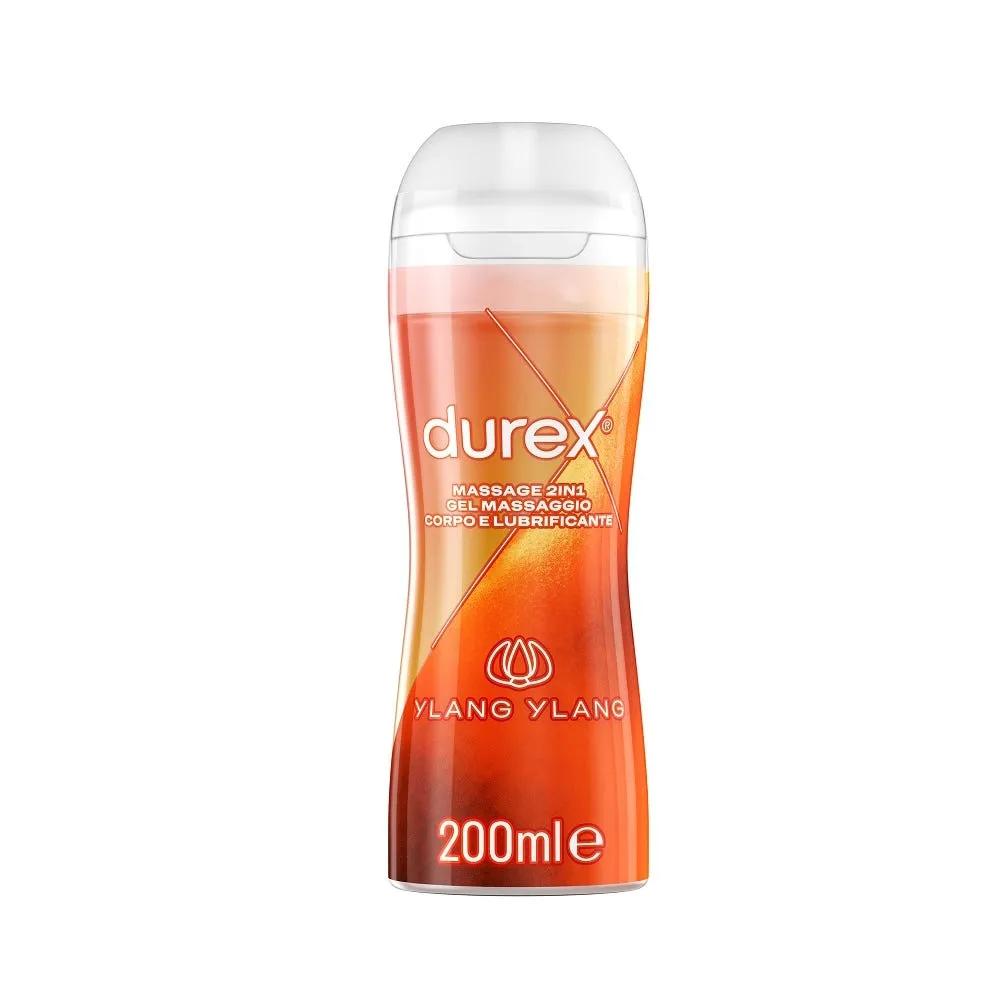 Durex Massage 2in1 Sensual Gel Massaggio Corpo e Lubrificante con Ylang Ylang 200 ml