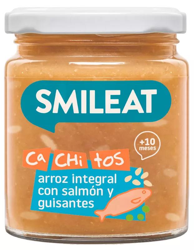 Smileat Tarrito con Cachitos de Arroz con Salmón y Guisantes Ecológico 230 gr