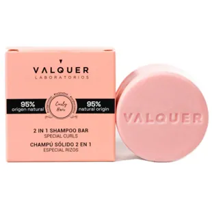 Valquer Shampoing et Après-shampoing Solide 2 en 1 Spécial Boucles 70 gr