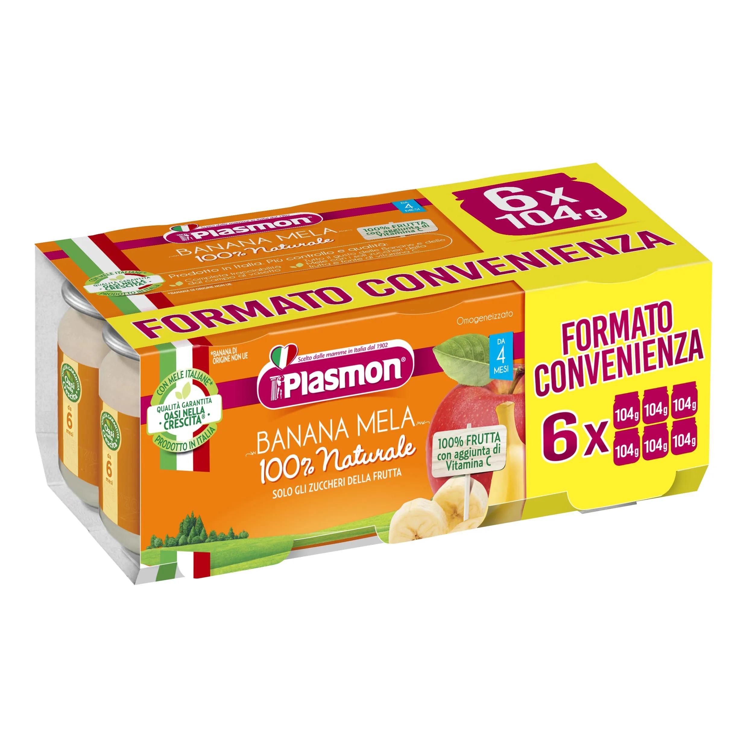 Plasmon Omogeneizzato Banana e Mela 6x104 g