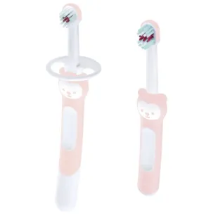 MAM Baby and Adult Toothbrush Set Pink 2 pcs