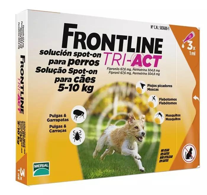 Frontline Tri Act Cão 5-10Kg 3 Pipetas