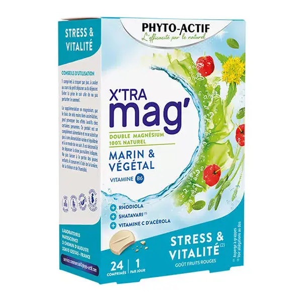 Phytoactif X'Tra Mag' Stress & Vitalité 24 Comprimés