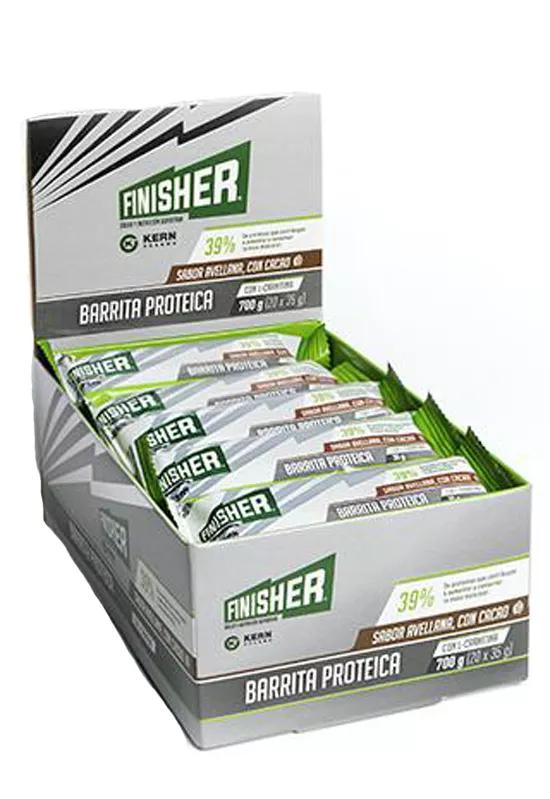 Kern Pharma Finisher Barre Protéinée Noisette avec Cacao 20 Unités de 35 gr