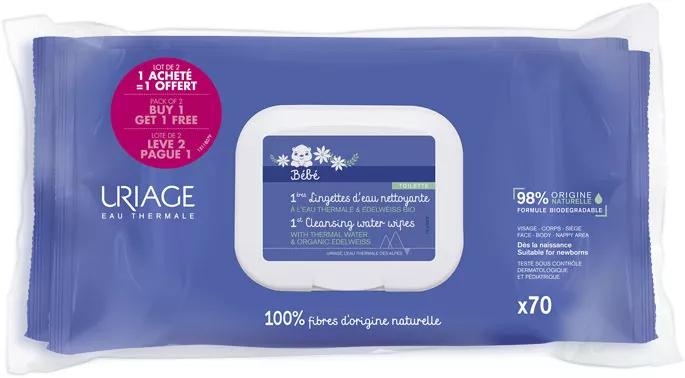 Uriage Baby Cleansing Wipes 2x70 units