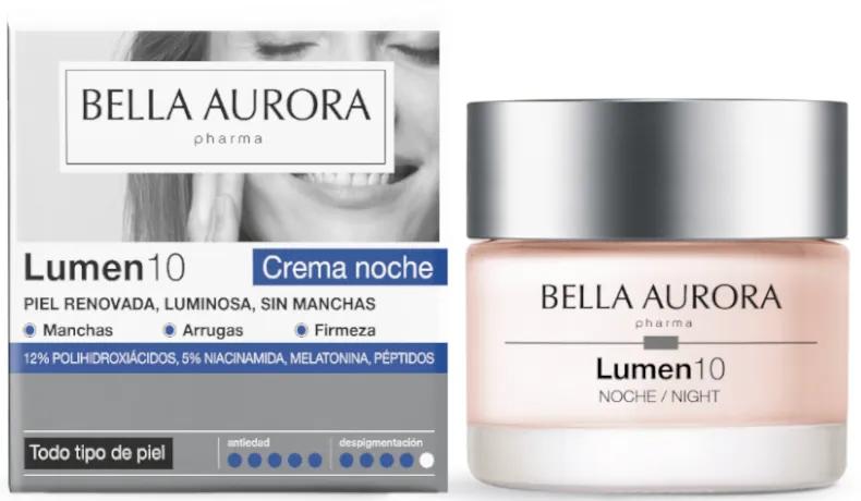 Bella Aurora Lumen10 Crème de Nuit Anti-Âge et Anti-Taches 50 ml