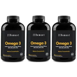 ZENement Omega 3 Wild Fish Oil 1000 mg 3 x 200 Pearls