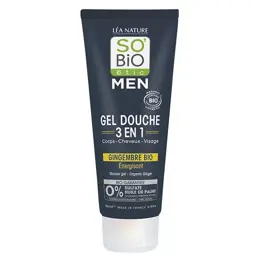 So'Bio Étic Men Gel Douche 3 en 1 Gingembre Bio 200ml