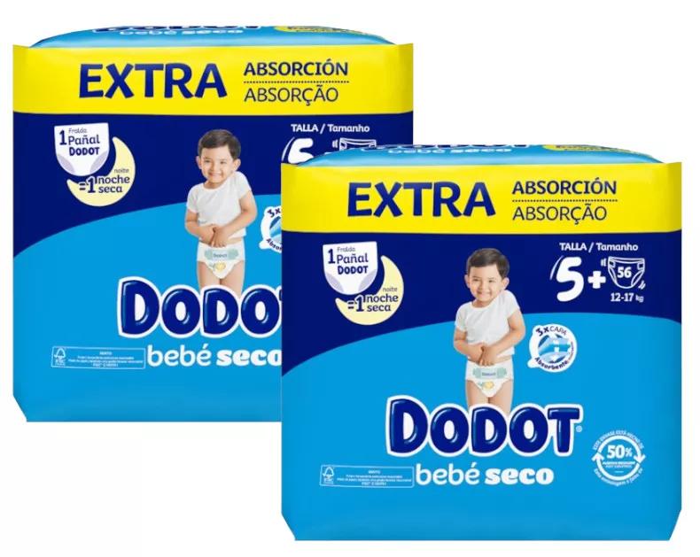 Dodot Dry Baby Diapers T5+ (12-17 Kg) 2x56 units