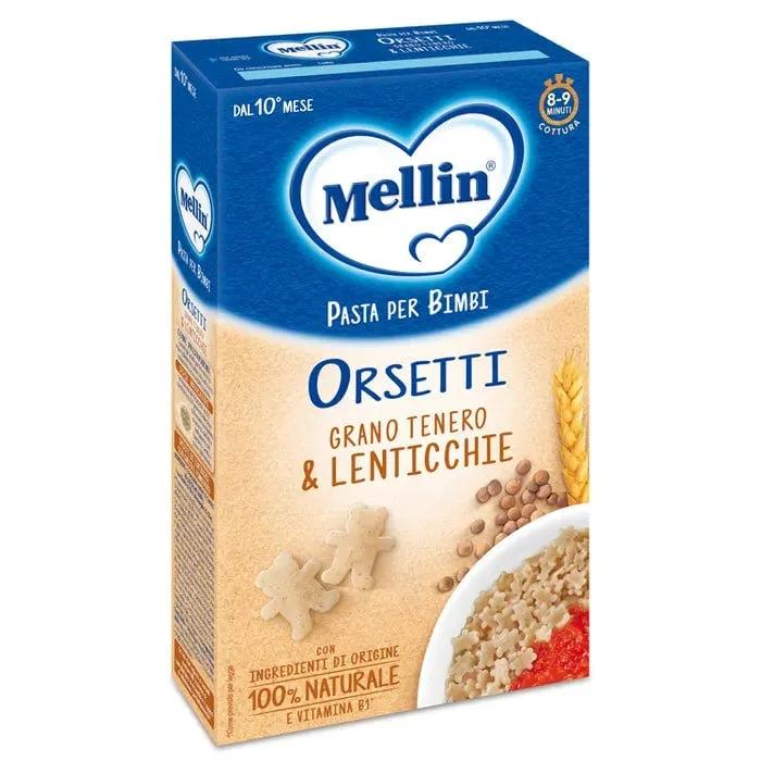 Mellin Pasta Orsetti con Lenticchie, dal 10° mese, Ingredienti di origine 100% Naturale, 280g