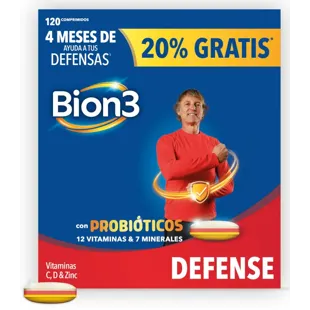 Bion3 Defense Probiotics, 12 Vitamins and 7 Minerals 120 Tablets