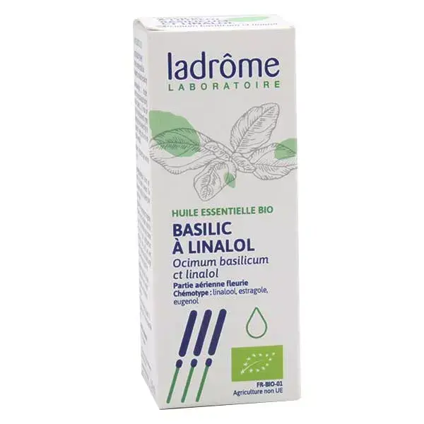 Ladrome oil essential organic Basil 10ml