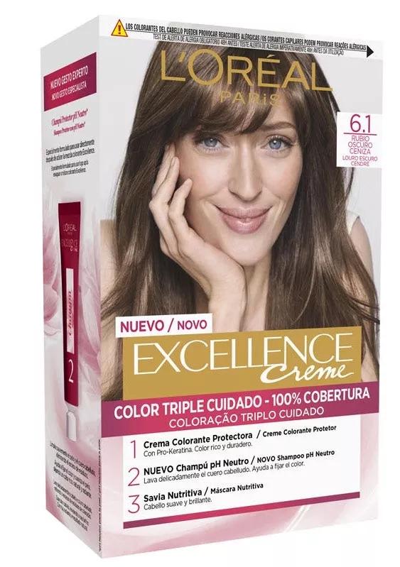 L'Oréal Excellence Tinta Tom 6.1 Loiro Escuro Cinza