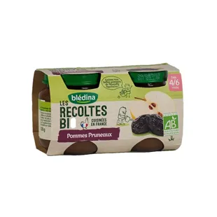 Blédina Récoltes Bio Purea Mele e Prugne 2 x 130g