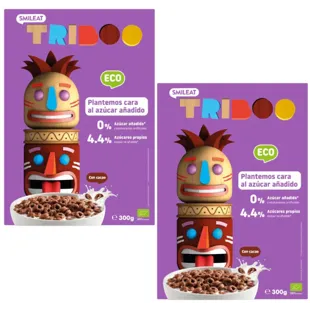 Smileat Triboo Cereales Sabor Chocolate Eco 2x300 gr