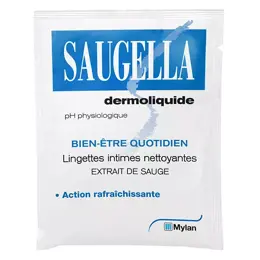 Saugella Dermoliquide Lingette Intime Nettoyante 10 unités