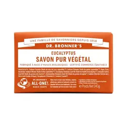 Dr Bronner's Savon Pur Végétal Eucalyptus 140g