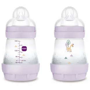 MAM Easy Start Anti-colic Slow Flow Baby Bottle Matte Pink 0-2m 160ml 2 pcs