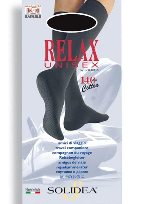 Solidea Relax Unisex 140 DEN Gambaletto Compressivo Colore Blu Scuro Taglia 5